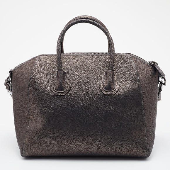 GIVENCHY Metallic Grained Leather Medium Antigona Satchel - Picture 4 of 8
